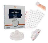 MAUJZA Cabinet Door Bumper 200 pcs - Clear Rubber Round Cabinet Bumpers with Self-Adhesive for Sound Dampening and Furniture Protection