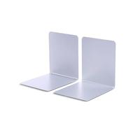 MAUL 14 x 12 x 14 cm Metal Premium Magnetic Holding Book End - Silver (Pack of 2)