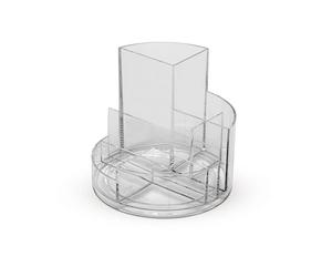 Maul 140 x 125 mm Round Box ,desk organiser, 6 compartments, the original from Germany- Transparent