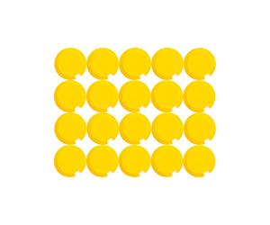 MAUL 15 mm 0.17 Kg Maulpro High Quality Round Magnet for Whiteboards - Yellow (Pack of 20)