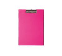 MAUL A4 clipboard | Cardboard Clipboard with Foil | Writing Board with Paper Clip | Modern Clip for Storage of Paper | for Office, Kitchen and Workshop | Pink