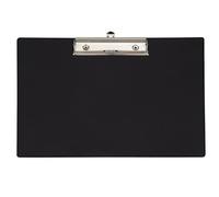Maul A4 Clipboard | Cardboard Clipboard with Foil | Writing Board in A4 Landscape Format | Clipboard with Modern Clip for Storage of Paper | for Office, Kitchen and Workshop | Black