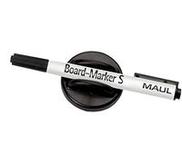 Maul Board Wiper with Board Marker S, Wiper 5 cm, Magnetic, Fine Point Marker with 1, 5-2 mm Round Tip, Black