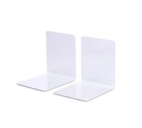 MAUL Bookend, Powder-Coated Steel, Magnetic, Scratch-Resistant, Stable, 140 x 120 x 140 mm, Grey, 1 Pair