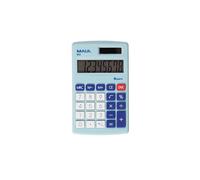 Maul Calculator M8 Calculator with Large 8 Digit Display Standard Functions for Office Home Function Keys Coloured Solar Calculator Battery Use in Dark Blue 11.5 x 6.9 x 1.0 cm
