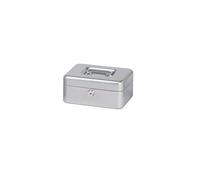 MAUL Cash Box Silver Portable Money Tin with Tray