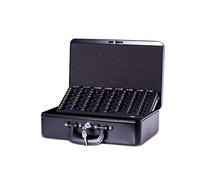 Maul Cash Box with Counting Insert, Steel, Euro Insert, Security Cylinder Lock, 360 x 265 x 115 mm, Black