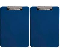 Maul Clipboard, Din A4 Portrait, Plastic, 8 mm Clamping Width, 3 mm Board Thickness, Blue (Pack of 2)