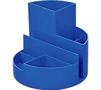 MAUL Desk Organiser MAULrundbox Eco | Organiser Made of 85% Recycled Plastic | for Storing Pens, Scissors and Note Card | Practical Shelf for Office and Desk | Blue