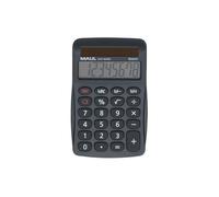 MAUL Eco MJ 455 Calculator, Solar Calculator with 8 Digits Display, Sustainable Calculator Made of Recycled Plastic, Standard Functions for Office, School, Blue Angel Award, Grey