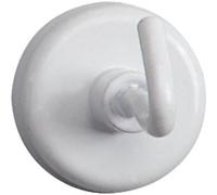Maul Hook Circular Hook Magnet White 3 kg bearing-capacity 25 mm Pack of 5