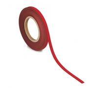 MAUL Labelling Tape 10 mm x 1 mm, Writeable Tape with Magnetic Backing, Versatile in Office, Workshop, Warehouse and Kitchen, Can Be Cut to Size, 10 m Length, Red