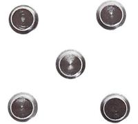 Maul Magnets Light Silver 1.2 x 1.6 cm Pack of 5