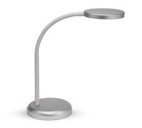 Maul MAULjoy LED Desk Lamp, Small Desk Lamp with Stand, Modern Table Lamp for Desk, Office, Flexible Lamp with 3000 K Warm White LED Light, Silver