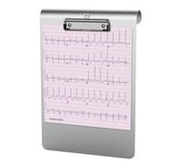 MAUL MAULmedic clipboard for Hanging, Writing Board, DIN A4 high, anodised Aluminium/Stainless Steel, Plate Thickness 0.12 cm, clamp Width 0.8 cm, Silver