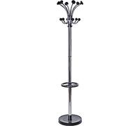 MAUL Maulnebula Coat Stand with 20 Hooks and Umbrella Holder Silver/Black