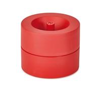 Maul MAULpro Eco Staple Dispenser | Sustainable Desk Organiser for Storage of Paper Clips | Organiser for the Office and Workplace | Includes 15 Clips | Red