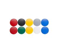 MAUL MAULsolid Magnets Diameter 20 mm (Pack of 10) Mini Magnets Made of Plastic with 300 g Adhesive Force Strong Magnets for Whiteboard and Magnetic Board Ideal for Office, Home Office and Workshop