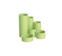 MAUL MAULtubo Pencil Holder High Gloss with 6 Holders, Stable, Made in Germany, Diameter Approx. 15 cm, Height 12.5 cm, Lime Colour