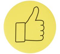 Maul Moderation Cards Thumb, 95 mm, 150g/m² Paper, Yellow, 100 Pieces