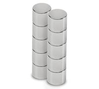MAUL Neodymium Magnets Round Silver Extra Strong Pack of 4 Steel Metal