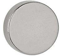 Maul Neodymium Round Magnets Light Silver 4.5 kg Bearing Capacity 15 mm Pack of 4