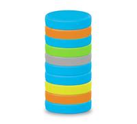 Maul Neodymium Round Silicone Magnets 800 g Holding Power 18 x 4 mm Assorted Colours Pack of 10