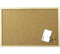 MAUL Pin Board 80 x 120 cm (H x W) | Pin Capable Cork Board | Pin Board Cork for Landscape or Portrait Format | Board with Sturdy Wooden Frame | Includes Mounting Material and Push Pins | Brown