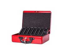 MAUL Red Cash Box Lockable Steel Money Case