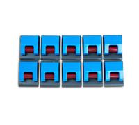 MAUL Roller Clip S, Automatic clamp Roller, self-Adhesive, 33 x 43 x 17 mm, Blue