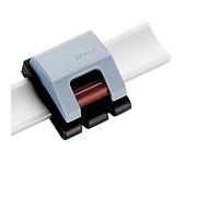 Maul Roller Clip V, Automatic Roller Clamp, Movable, 33 x 38 x 20 mm, Grey, 10 Pieces