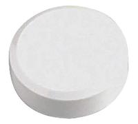 MAUL Round Magnets MAULpro White 20 Pack Secure Grip | 0.6 kg pull force each, break-resistant plastic shell, ferrite core, smooth lacquered back, Ø 2.9 cm compact size
