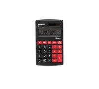 Maul Small Calculator, Solar Calculator with 12-Digit Display, Mini Calculator (11.5 x 7 x 1 cm and 46 g) Ideal for School and Everyday Use, Automatic Shut-Off, Battery Use in the Dark, Black