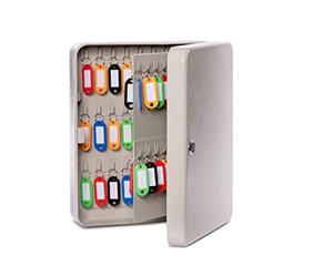 MAUL Wall Mounted Key Cabinet, 90 Keys, 30x24,5x8cm, Grey