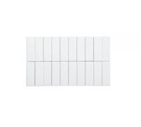 MAUL White Magnets MAULpro 20 Strong Rectangular Holders | secure grip for notes, clean office look, shatterproof plastic body, handy 20 pack, smooth lacquered finish