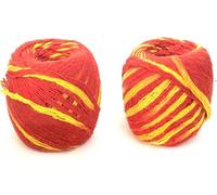 Mauli Red & Yellow (Set of 2) Handmade Moli, Kalawa, Sacred Moli, Religious Cotton Thread, Pooja Dhaaga, Wrist Roll, for Pujan, Havan, Worship Wrist Band Cotton Mauli Kalawa Thread