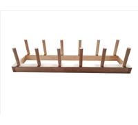 MAUMI Wooden Weight Plate Rack - Olympic Weight Plate Holder & Storage Stand - Bumper Plate Organizer - Horizontal Weight Tree for Home Gym - Weight Plate Storage Rack