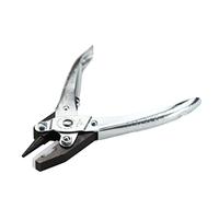 Maun 4773-140 Round and Flat Nylon Jaws Parallel Plier Return Spring 140 mm | Bend Wire and Make Loops | Nylon Jaw Prevents Damage | for Fine Jewellery Work