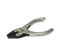 Maun 4860-125 Flat Nose Parallel Plier 125 mm | Secure Even Grip Along Length of Serrated Parallel Jaws | V-Slot and Open Throat to Hold Wire and Rod | Professional Quality