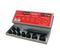 Maun Wad Punch Set With Centre Punch Imperial 1/4 Inch To 1 Inch