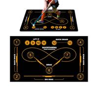 MAUNYASENA Field Hockey Training Mat (Orange), 59" x 35" Professional Dribbling Pad Includes Drawstring Carry Bag and Adjustable Strap, Large Hockey Surface for Home & Garden Practice