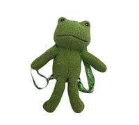 Mauqfra Novelty Ugly Cute Frog Messenger Bag Cartoon Doll Crossbody Shoulder Bag Plush Handbag Tote Bag for Women Plush Bag