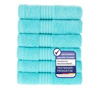 MAURA HOME Luxury Bath Towel Set 100% Cotton. Hotel & Spa Quality. Quick Drying Terry Towels. Soft, Plush And Highly Absorbent. |Turquoise|6 Guest Towels