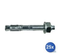Maurer 25x Anchor Wall Plug Steel MBN With Nut MBN 12/60 12X145 Grey