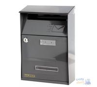Maurer Mailbox In Painted Steel Anthracite Color With Opening Roof