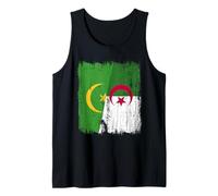 Mauretania Algeria Half Flag Mauritanian Algerian Heritage Tank Top