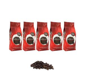 Mauri & Peppe Espresso 5x 1000g Complete Coffee beans - Original Italian Roasting craft for the highest demands! Coffee, Cappuccino, espresso, Latte Macchiato