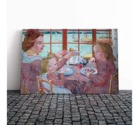 Maurice Denis Breakfast Canvas Print | Gallery Wrapped 30mm Frame Wall Art | 24x16 inches | Ready to Hang | Modern Picture | Living Room Bedroom Lounge Office