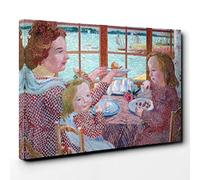 Maurice Denis Breakfast Canvas Print | Gallery Wrapped 30mm Frame Wall Art | 30x20 inches | Ready to Hang | Modern Picture | Living Room Bedroom Lounge Office