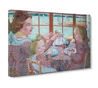 Maurice Denis Breakfast Canvas Print | Gallery Wrapped 30mm Frame Wall Art | 30x20 inches | Ready to Hang | Modern Picture | Living Room Bedroom Lounge Office